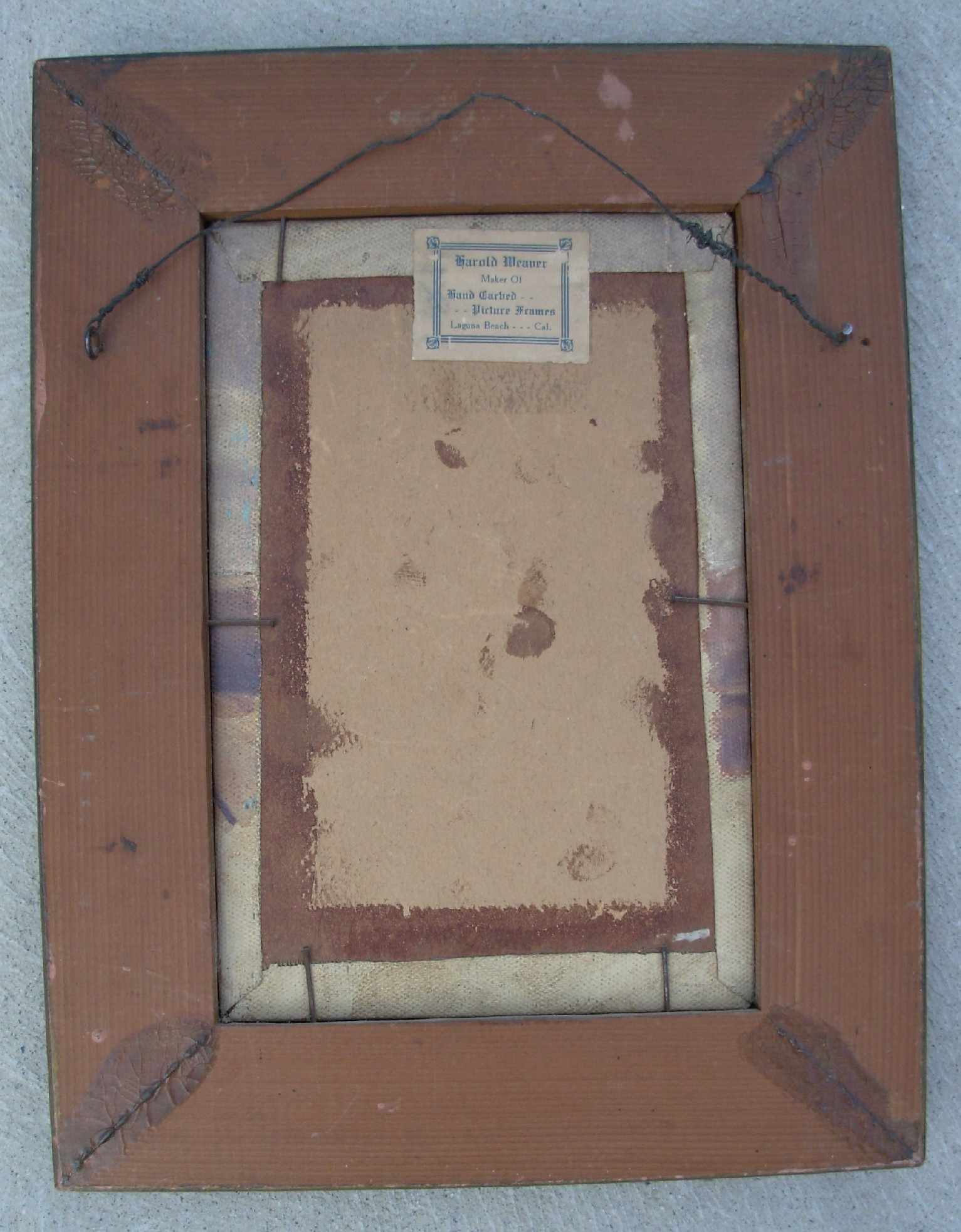 Pueblo Scene Back of Canvas